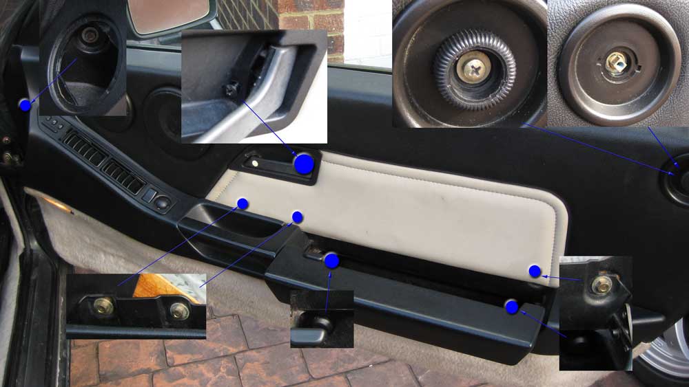 Porsche 928 radio upgrade - trim panel screw locations